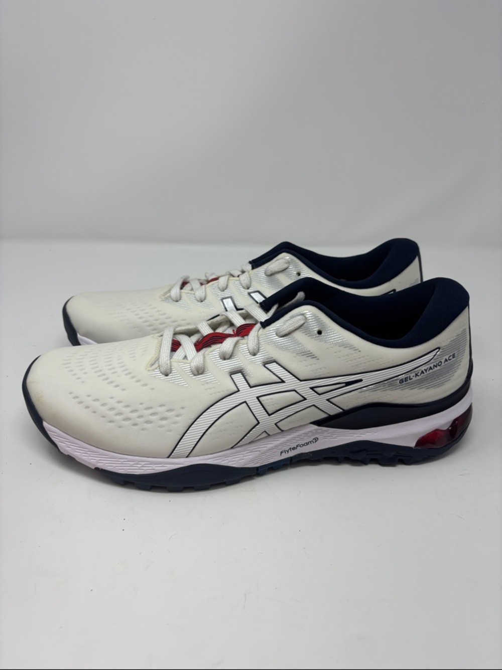 ASICS | ortholite flytefoam White, Navy & Red Lace Running Sneakers 11.5 - Picture 5 of 7